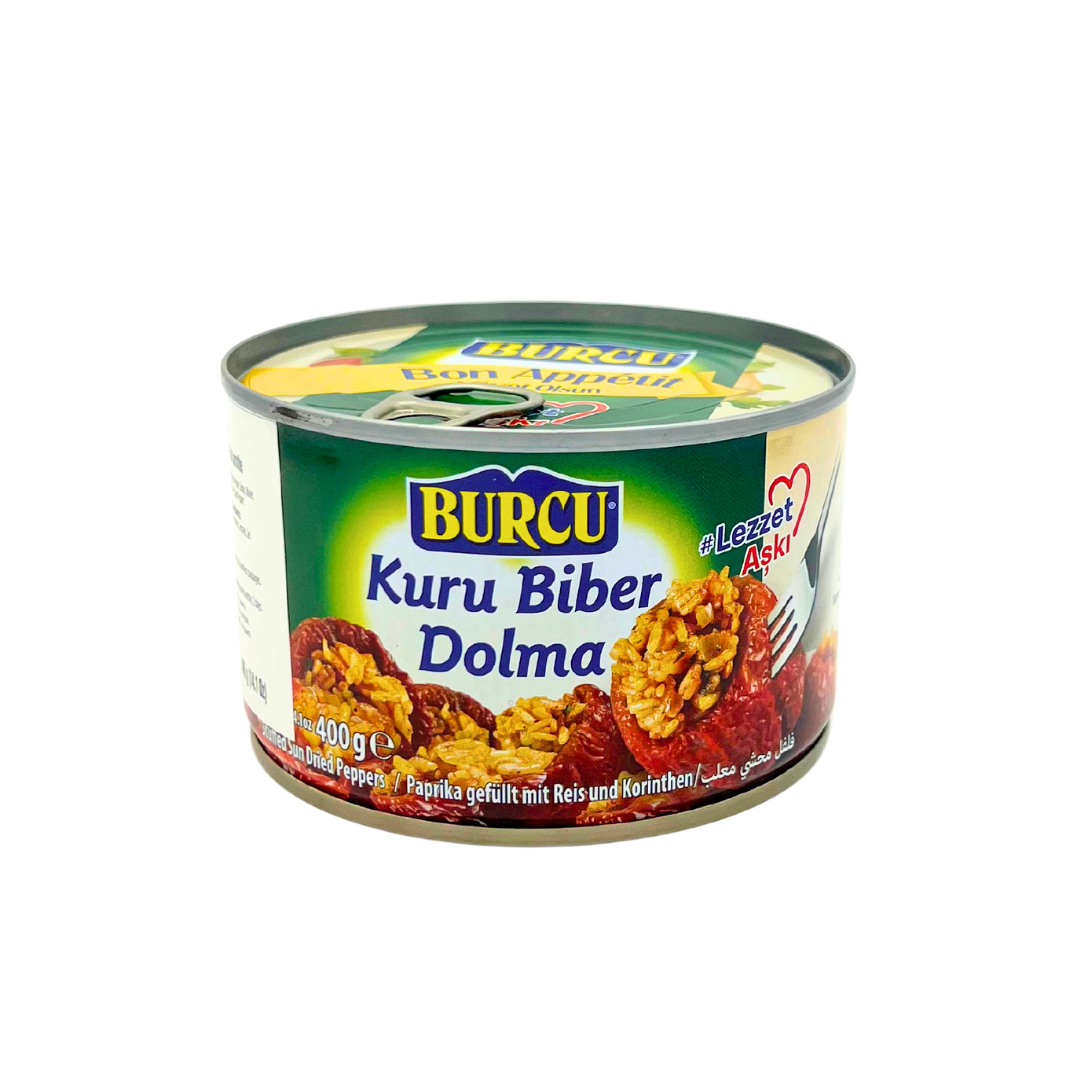 Burcu: Stuffed Sun Dried Peppers, 400g فلفل محشى معلب
