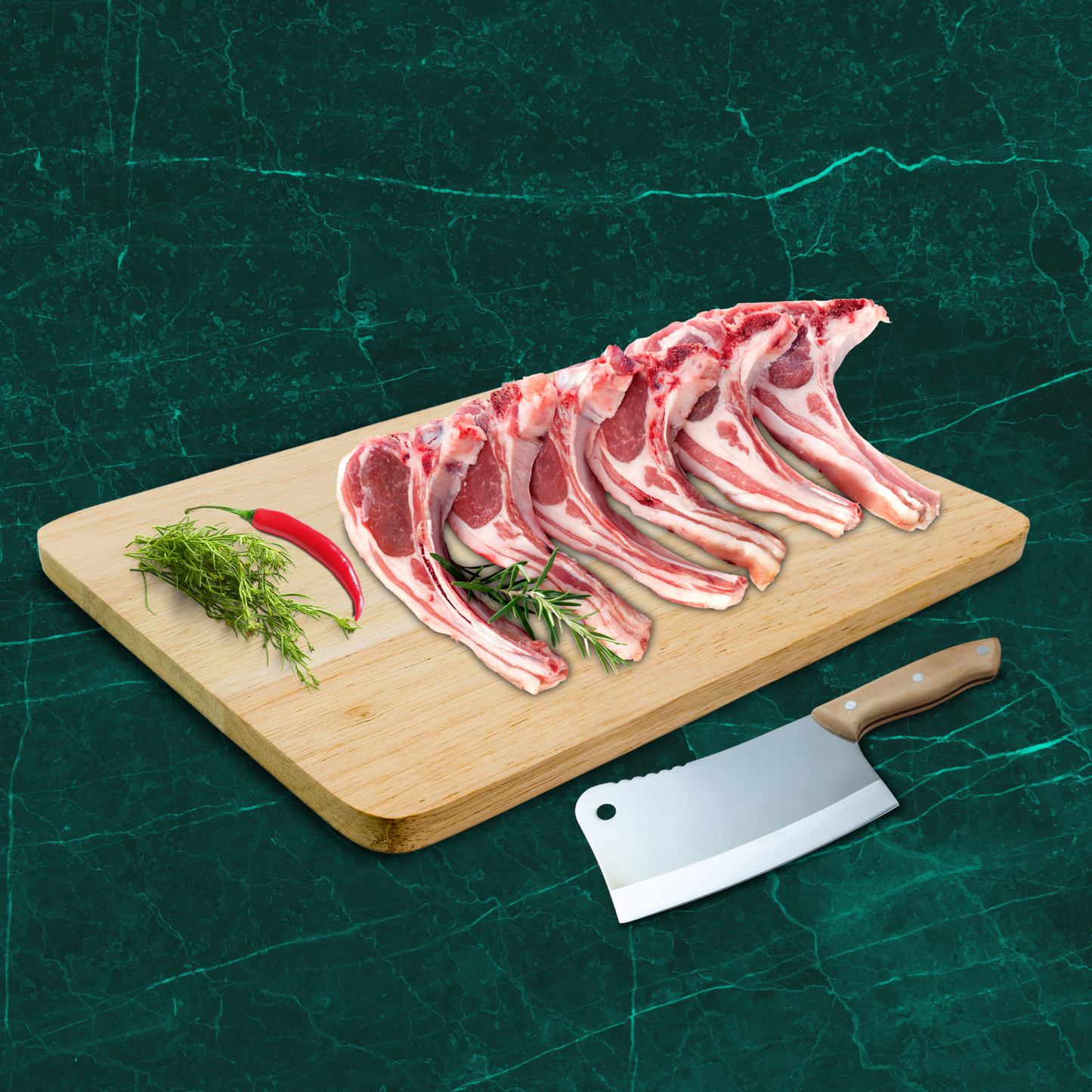 Halal Fresh B.C. Lamb chops $13.99 Lb, Wight: 1 Lb