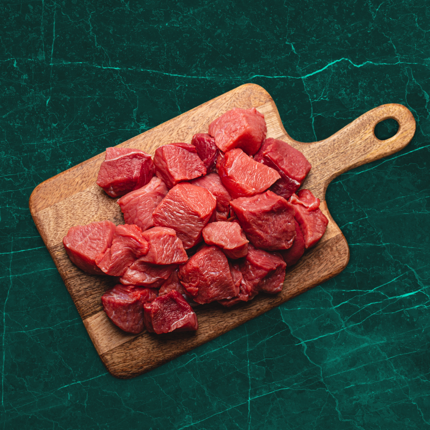 Halal Fresh Shoulder Beef, Cubes, Weight: 1 Lb