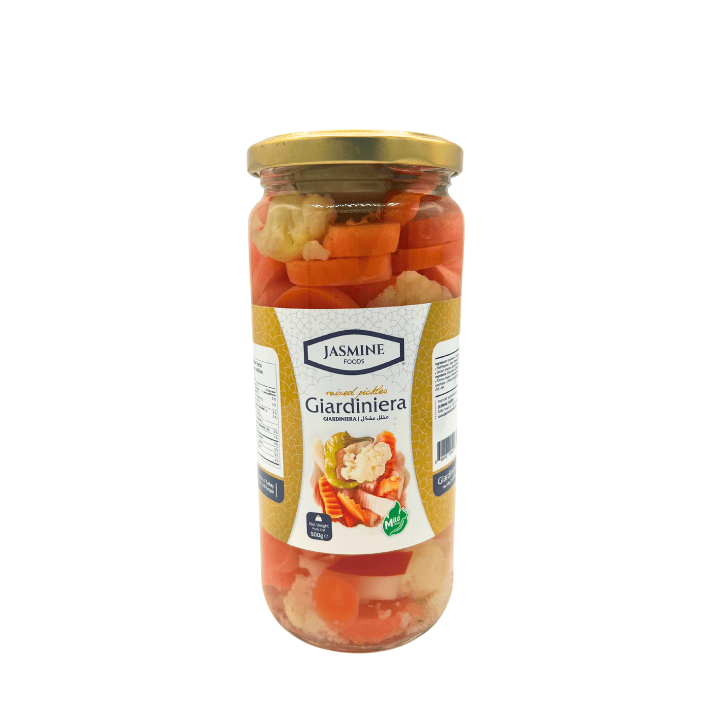 Jasmine Foods: Giardiniera, Mild Level, 500 g