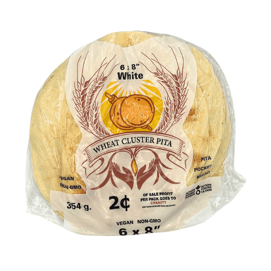 Wheat Cluster Pita: White Pita 6x8", 354 g